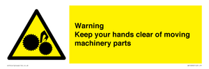 WV10696: Warning - Keep your hands clear of moving machinery parts
