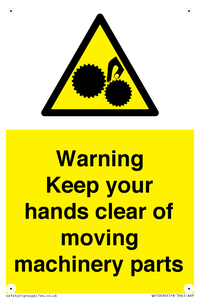 WV10696: Warning - Keep your hands clear of moving machinery parts