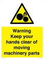 WV10696: Warning - Keep your hands clear of moving machinery parts