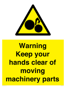 WV10696: Warning - Keep your hands clear of moving machinery parts