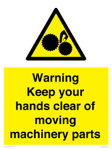 WV10696: Warning - Keep your hands clear of moving machinery parts