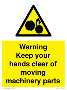 WV10696: Warning - Keep your hands clear of moving machinery parts