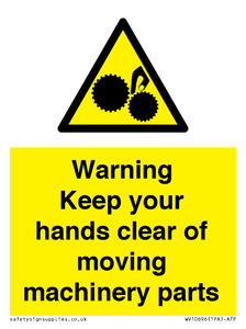 WV10696: Warning - Keep your hands clear of moving machinery parts