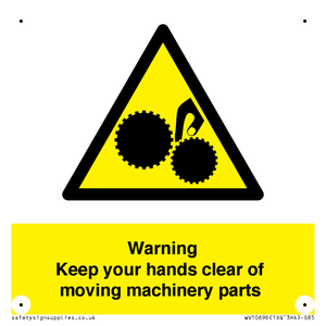WV10696: Warning - Keep your hands clear of moving machinery parts