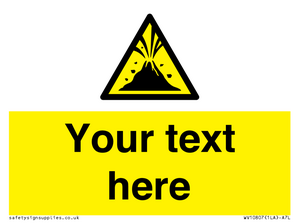 WV10807: Custom Warning: Active volcano zone
