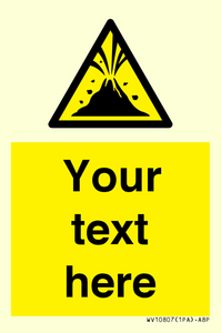 WV10807: Custom Warning: Active volcano zone