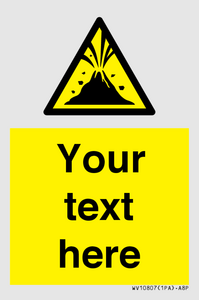 WV10807: Custom Warning: Active volcano zone