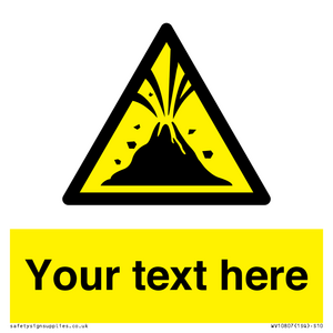 WV10807: Custom Warning: Active volcano zone