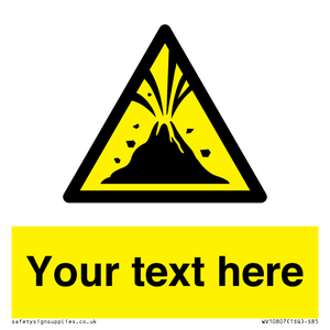 WV10807: Custom Warning: Active volcano zone