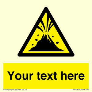 WV10807: Custom Warning: Active volcano zone