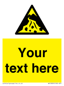 WV10809: Custom Warning: Debris flow zone