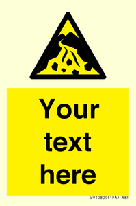 WV10809: Custom Warning: Debris flow zone
