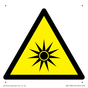 WV11932: W027 Warning: Optical radiation