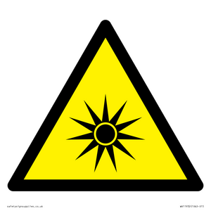 WV11932: W027 Warning: Optical radiation