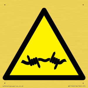 WV11940: W033 Warning: Barbed wire
