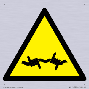 WV11940: W033 Warning: Barbed wire