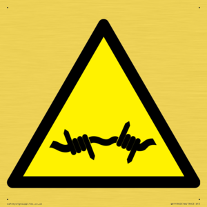 WV11940: W033 Warning: Barbed wire