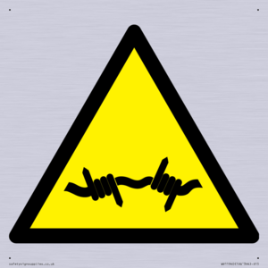 WV11940: W033 Warning: Barbed wire
