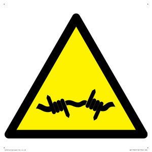 WV11940: W033 Warning: Barbed wire