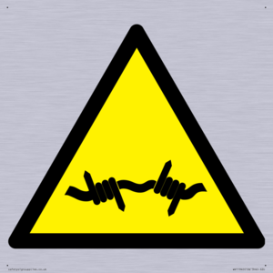 WV11940: W033 Warning: Barbed wire
