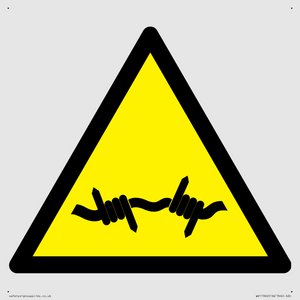 WV11940: W033 Warning: Barbed wire