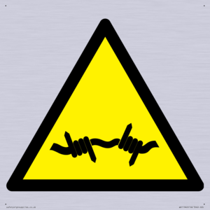 WV11940: W033 Warning: Barbed wire