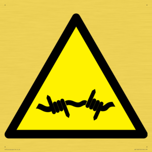 WV11940: W033 Warning: Barbed wire