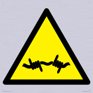 WV11940: W033 Warning: Barbed wire