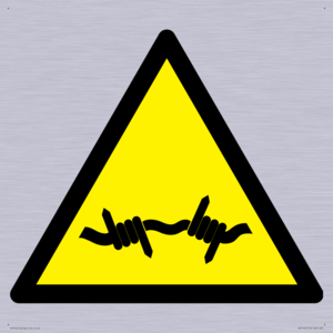 WV11940: W033 Warning: Barbed wire