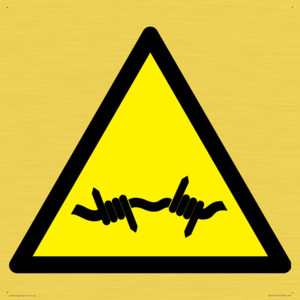WV11940: W033 Warning: Barbed wire