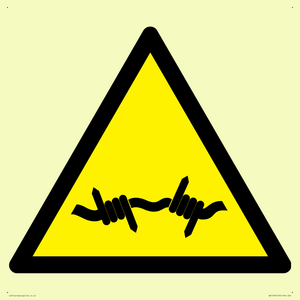 WV11940: W033 Warning: Barbed wire