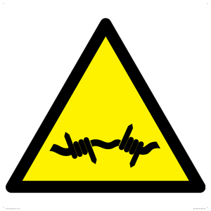 WV11940: W033 Warning: Barbed wire