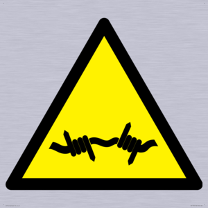 WV11940: W033 Warning: Barbed wire