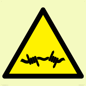 WV11940: W033 Warning: Barbed wire
