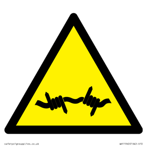 WV11940: W033 Warning: Barbed wire