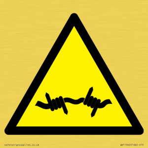 WV11940: W033 Warning: Barbed wire