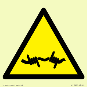 WV11940: W033 Warning: Barbed wire