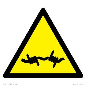 WV11940: W033 Warning: Barbed wire