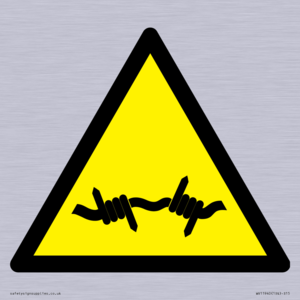 WV11940: W033 Warning: Barbed wire