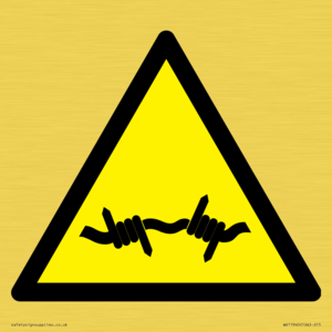 WV11940: W033 Warning: Barbed wire