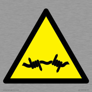 WV11940: W033 Warning: Barbed wire