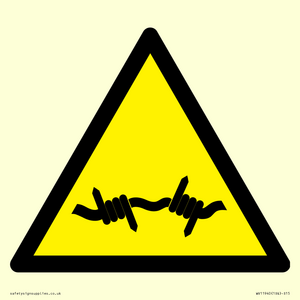 WV11940: W033 Warning: Barbed wire