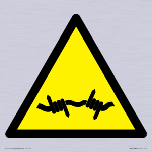 WV11940: W033 Warning: Barbed wire