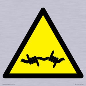 WV11940: W033 Warning: Barbed wire
