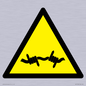 WV11940: W033 Warning: Barbed wire