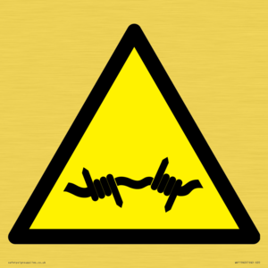 WV11940: W033 Warning: Barbed wire