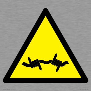 WV11940: W033 Warning: Barbed wire