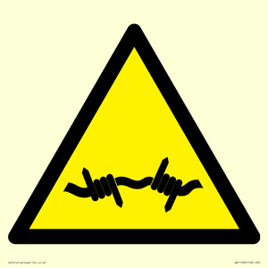 WV11940: W033 Warning: Barbed wire