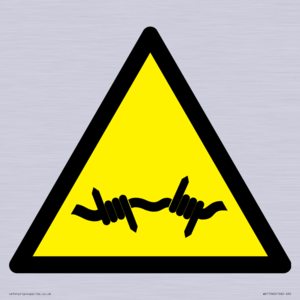 WV11940: W033 Warning: Barbed wire