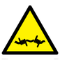 WV11940: W033 Warning: Barbed wire